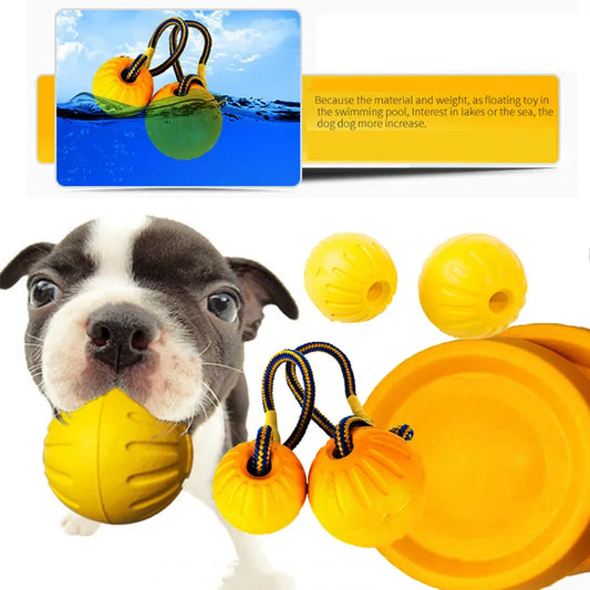 Interactive Dog Toys Rope Ball Toy For Play Chewing Dog Training Toys Portable EVA Ball Pet Supplies For Small Large Dog